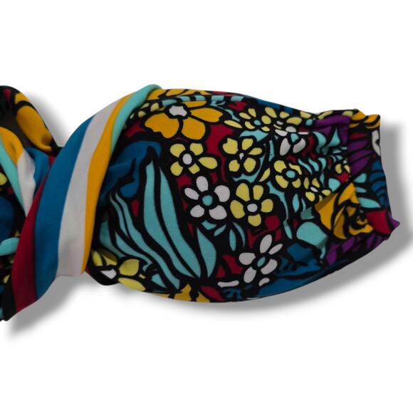 Rio de Sol Women's Colorful Bandeau Bikini Set Size Large - Picture 3 of 11